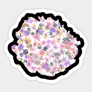 Daisies Spring blooms Mauve Sticker